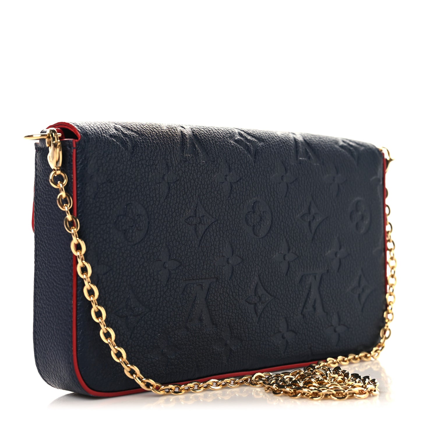 Empreinte Pochette Felicie Chain Wallet Marine Rouge