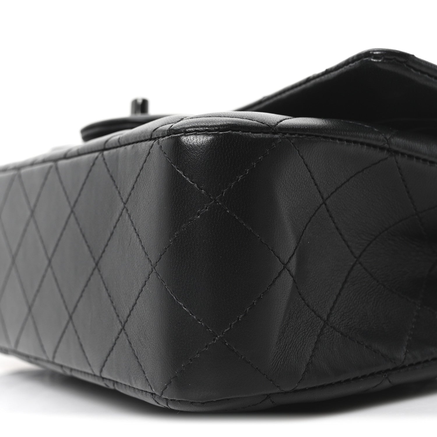 Chanel Lambskin Quilted Medium Double Flap So Black 10 of 10