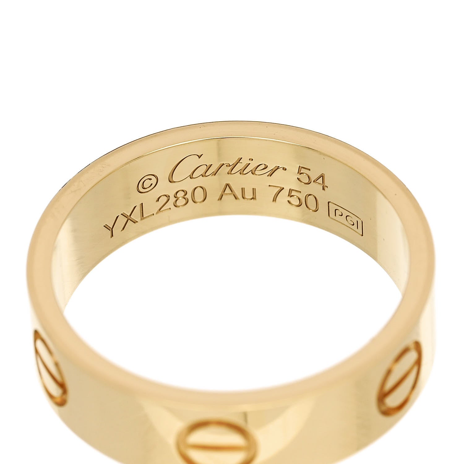 Cartier 18K Yellow Gold 5.5mm LOVE Ring 54 7 4 of 4