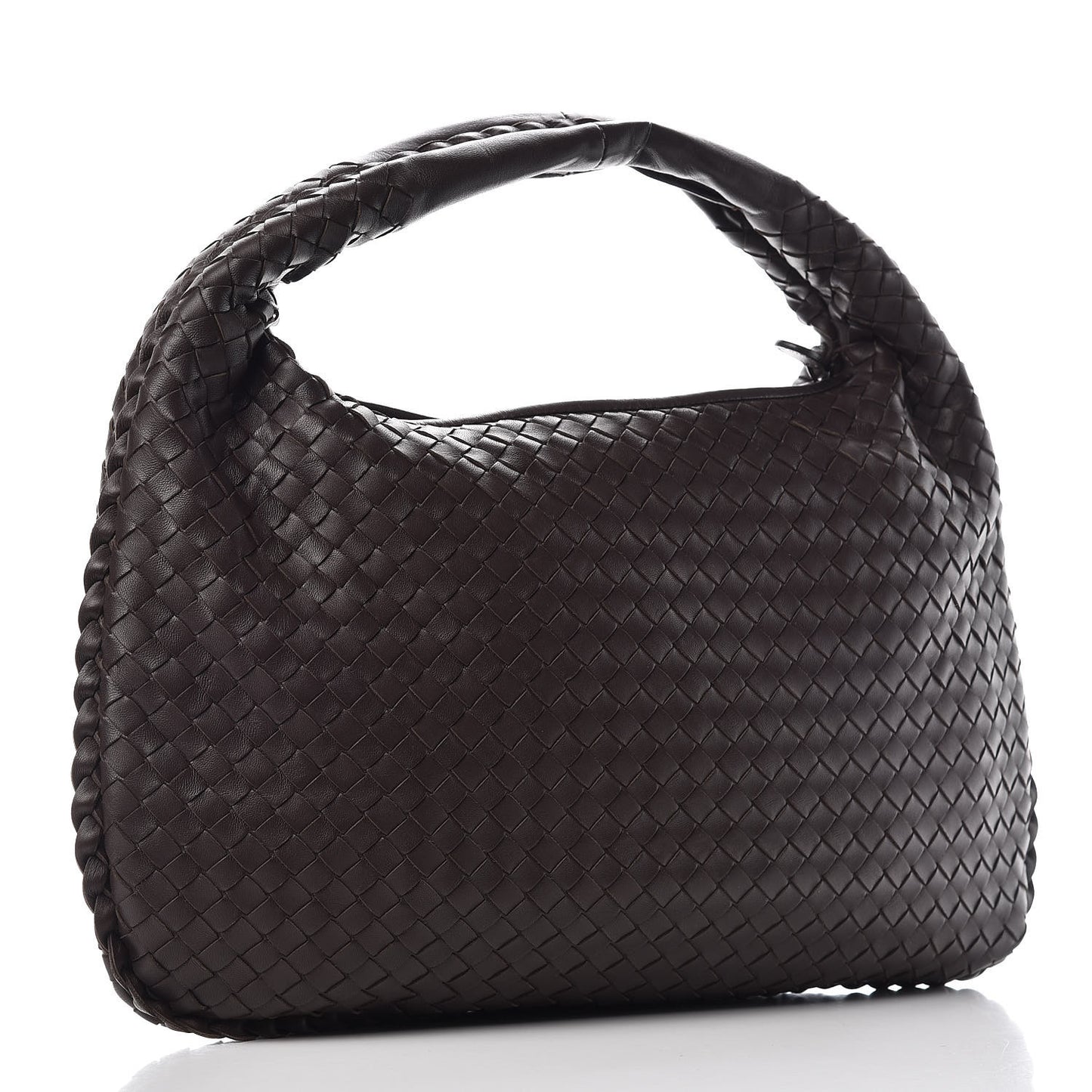 Nappa Intrecciato Medium Veneta Hobo Ebano