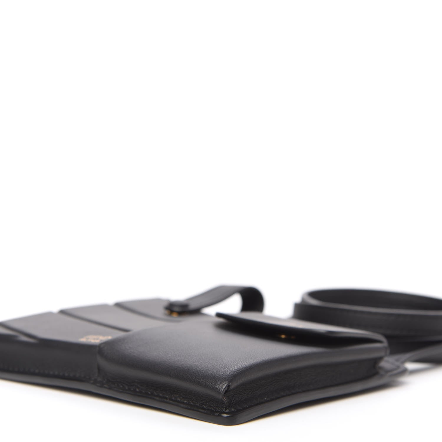 Fendi Vitello Grace Matte Two Pocket Mini Crossbody Black 8 of 9