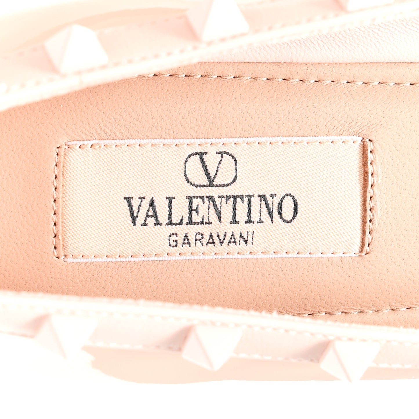 Patent Nappa Rockstud Ballerina Flats 40 Rose Quartz