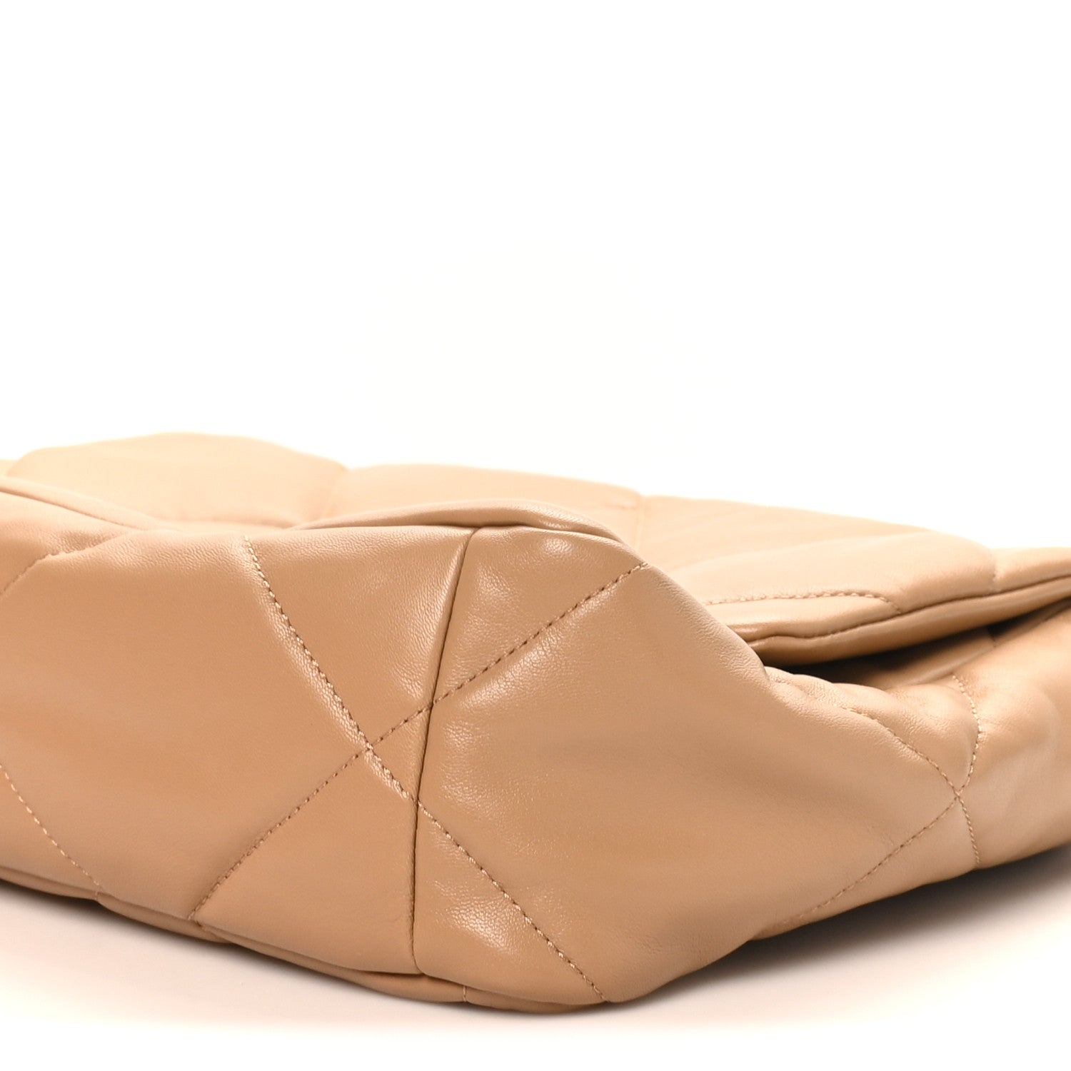 Chanel Lambskin Quilted Large Chanel 19 Flap Beige 10 of 11