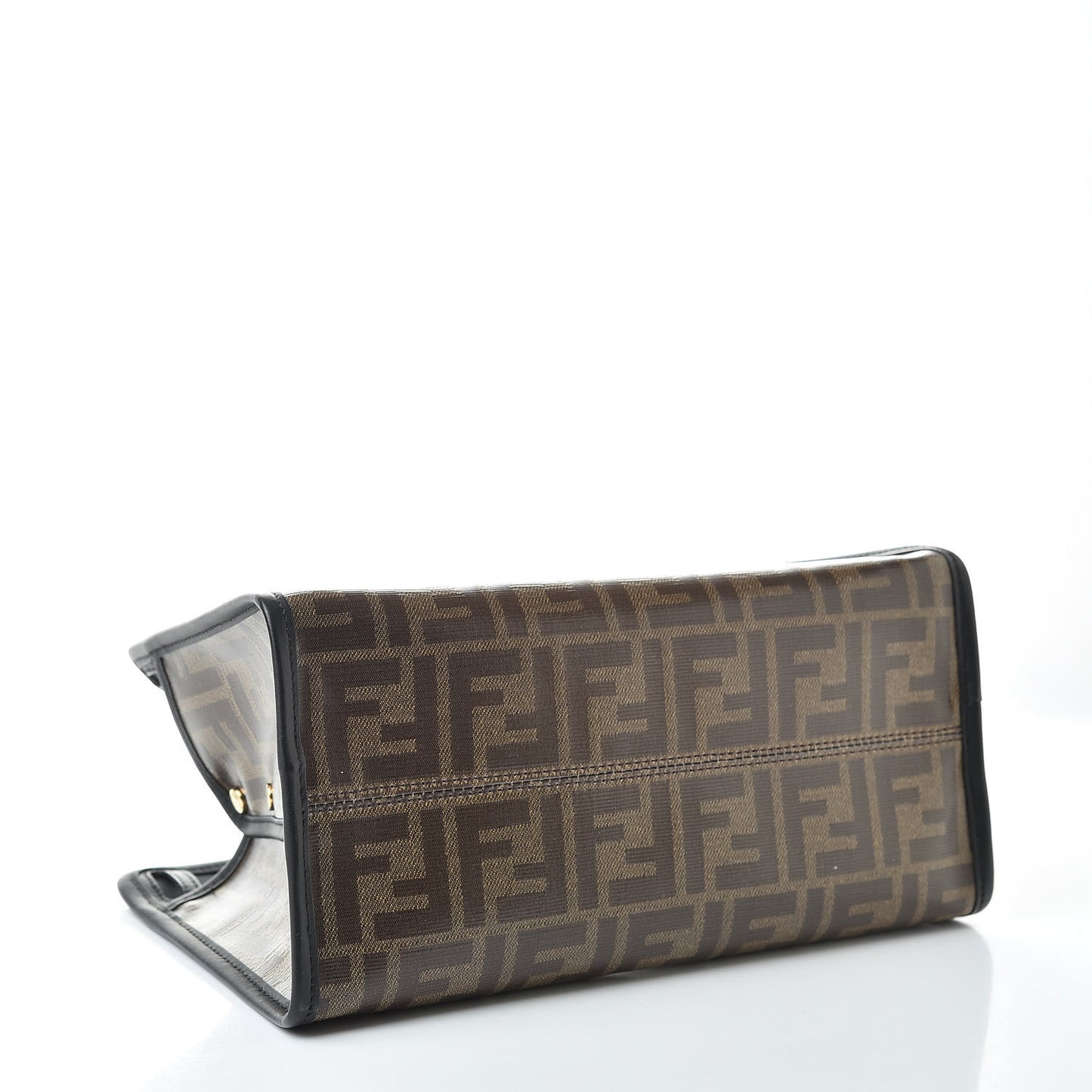 Glazed Fabric Vitello Century FF 1974 Stamp Patch Mini Peekaboo Defender Cover Mogano Panna Black