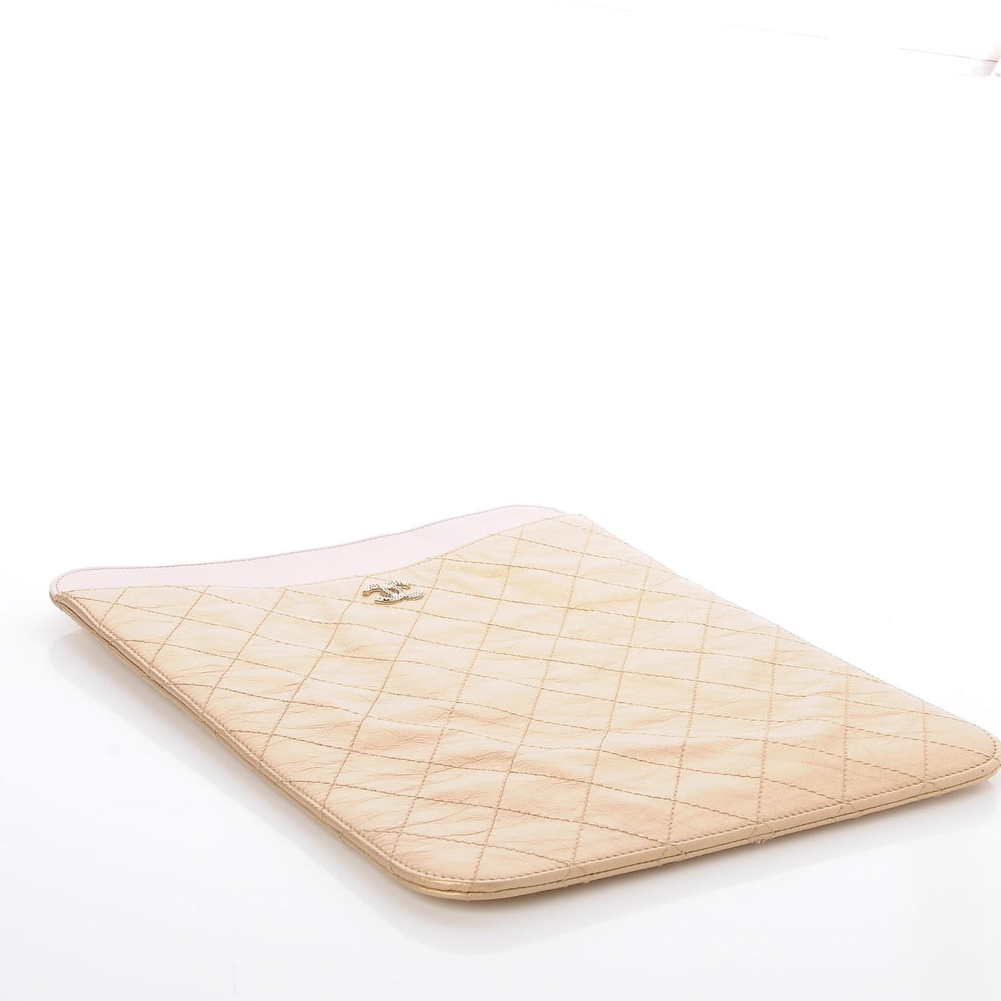 Metallic Calfskin Brilliant iPad Case Gold