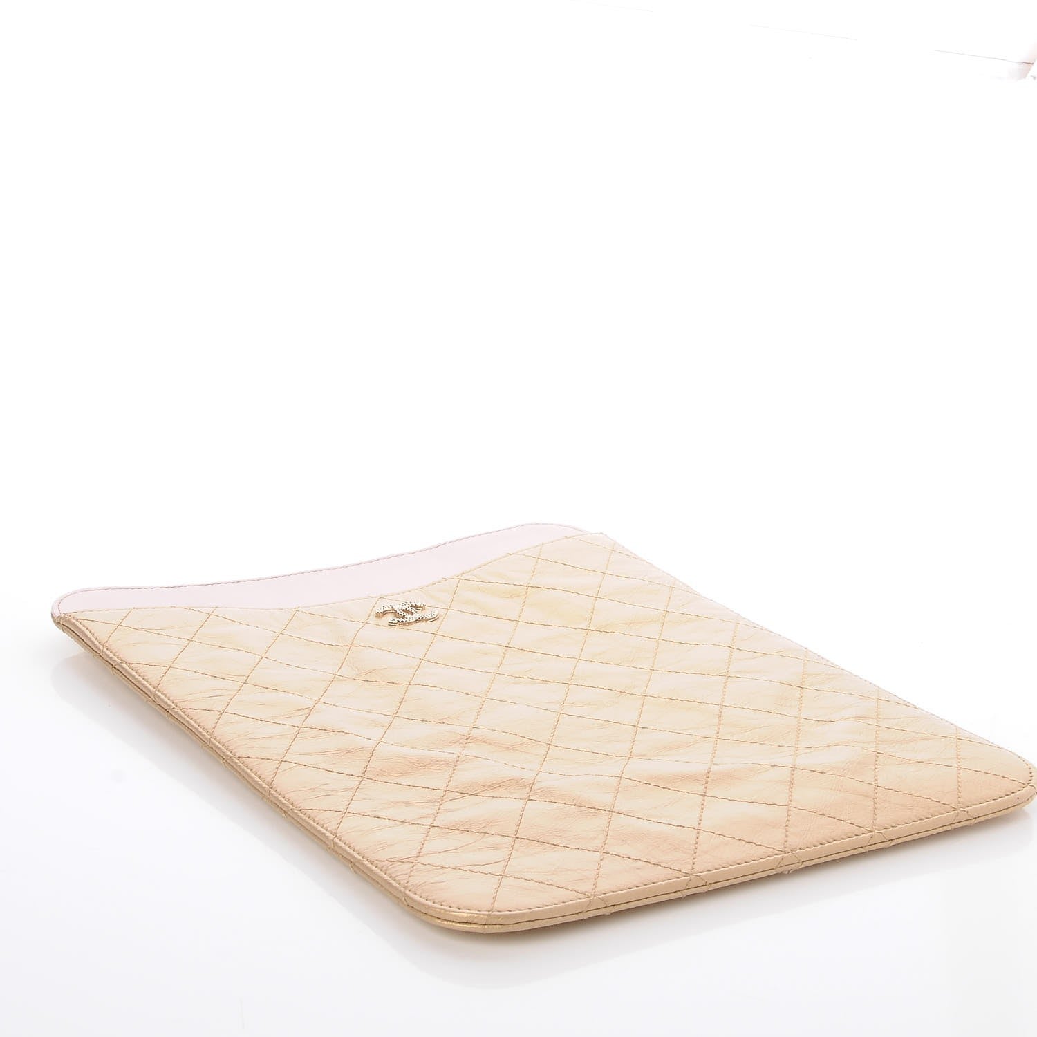 Chanel Metallic Calfskin Brilliant iPad Case Gold 4 of 8