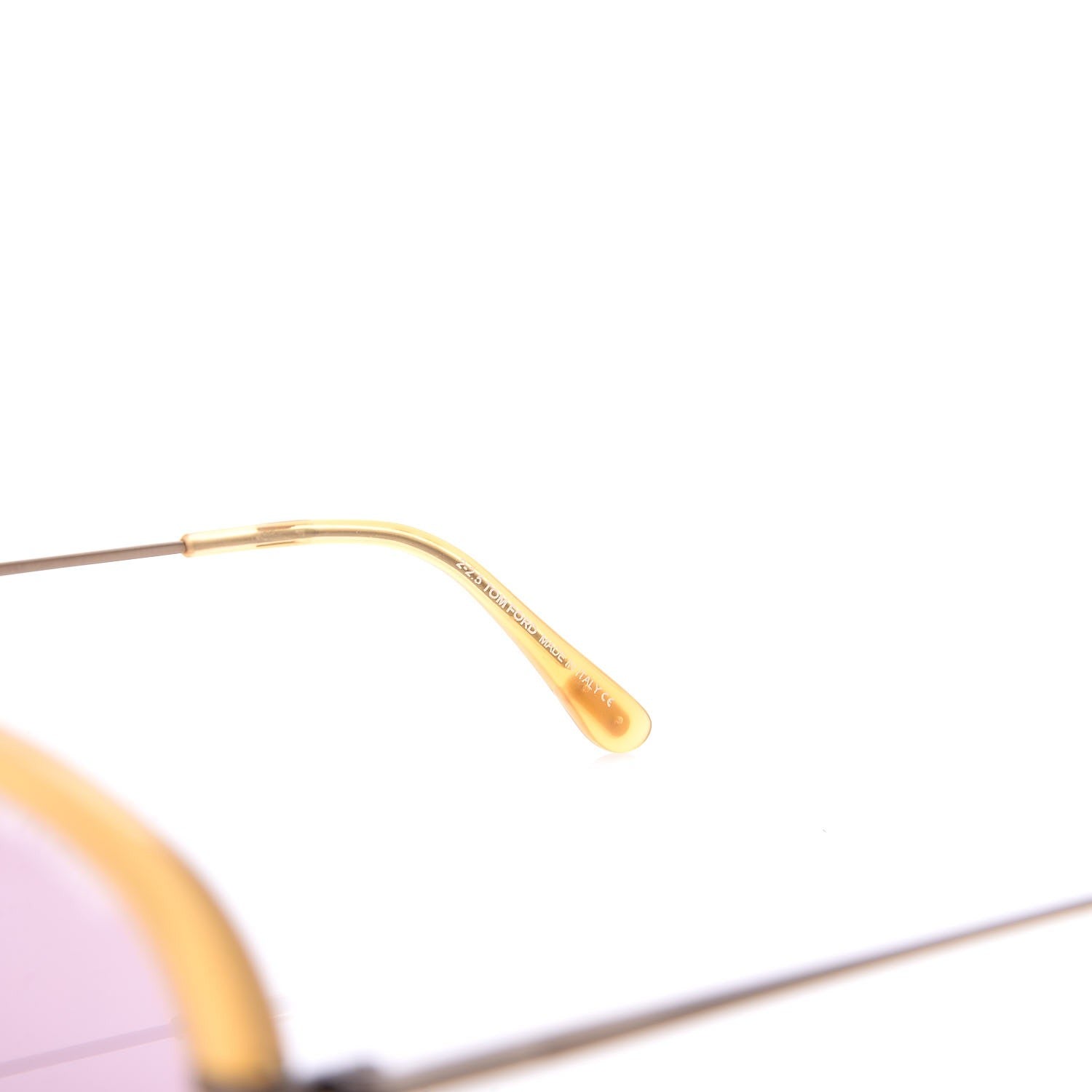 Tom Ford Aaron Aviator Sunglasses TF473 Yellow 6 of 8