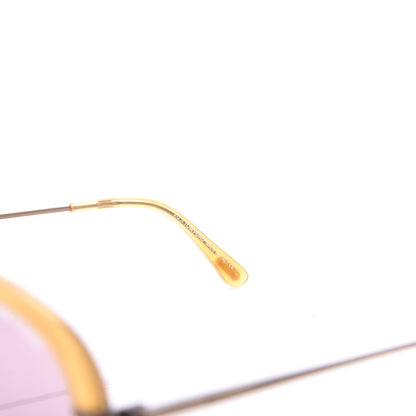 Tom Ford Aaron Aviator Sunglasses TF473 Yellow 6 of 8