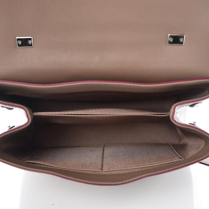Louis Vuitton Soft Calfskin Lockme II Top Handle Taupe Glace 5 of 9
