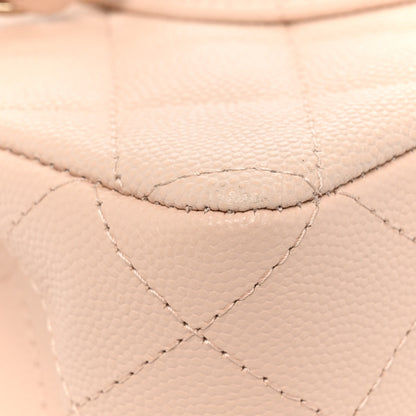 Chanel Caviar Quilted Medium Double Flap Light Beige 12 of 13