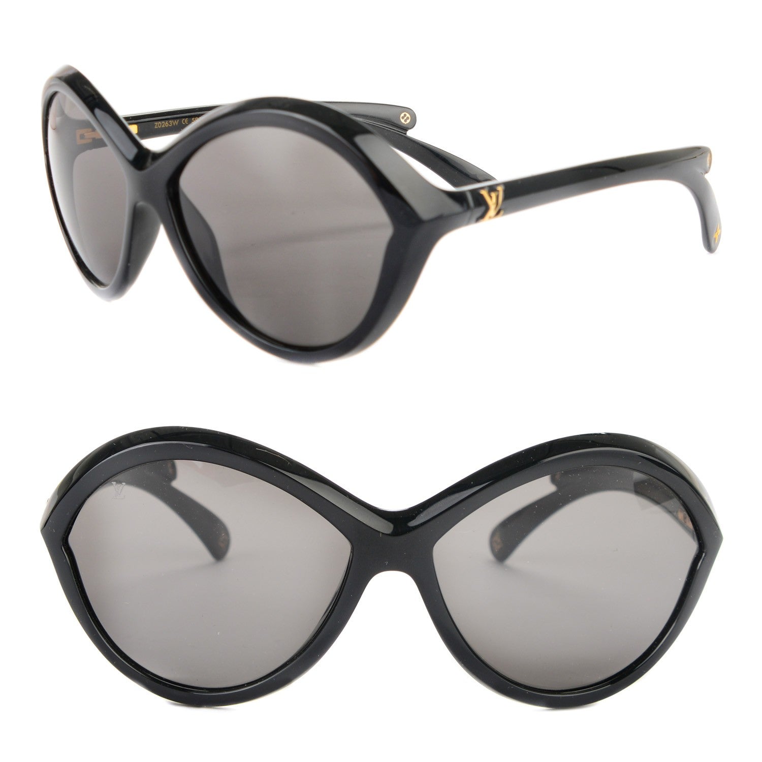 Louis Vuitton Flore Sunglasses Z0263W Black 1 of 6