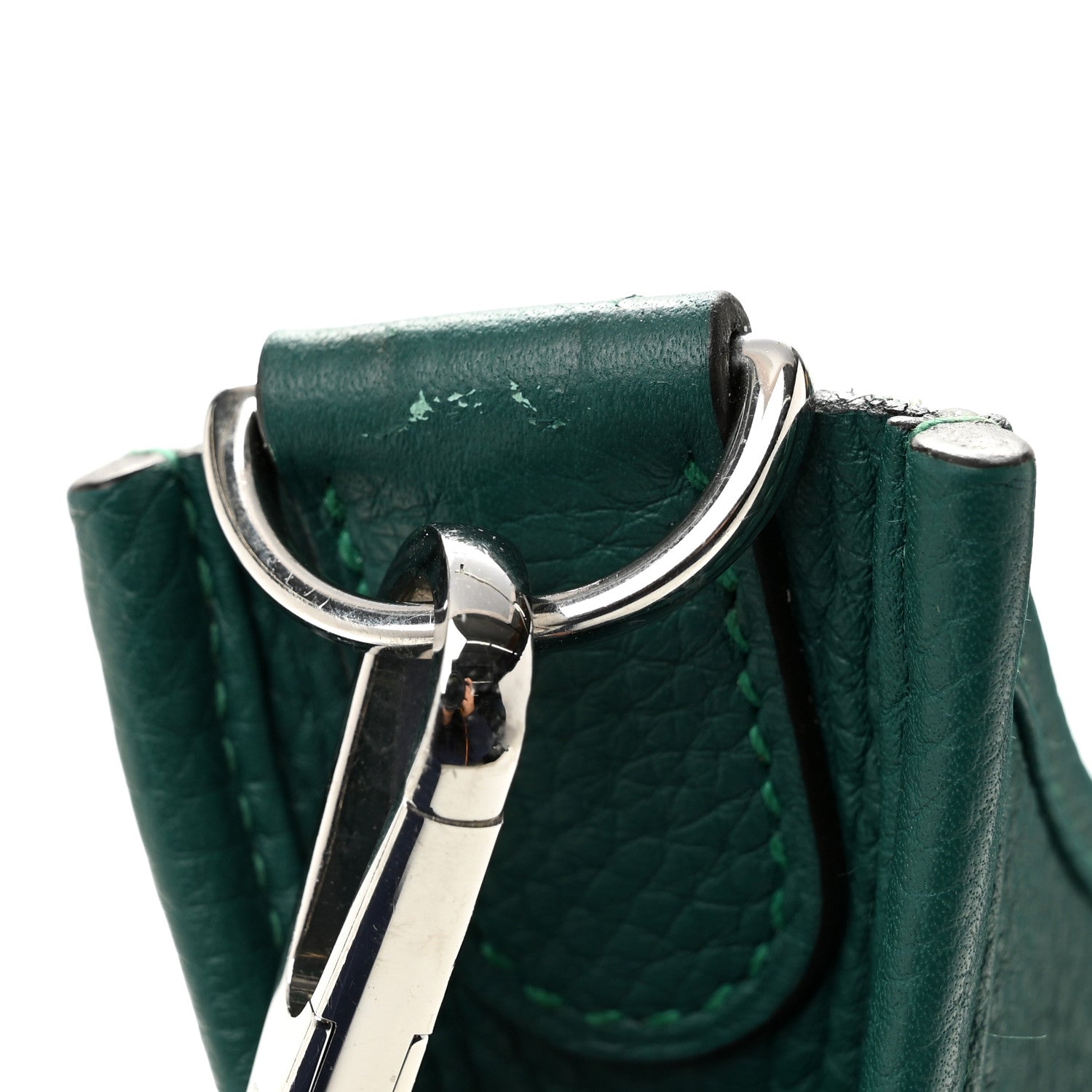 Hermes Taurillon Clemence EVELYNE III PM Malachite 10 of 12