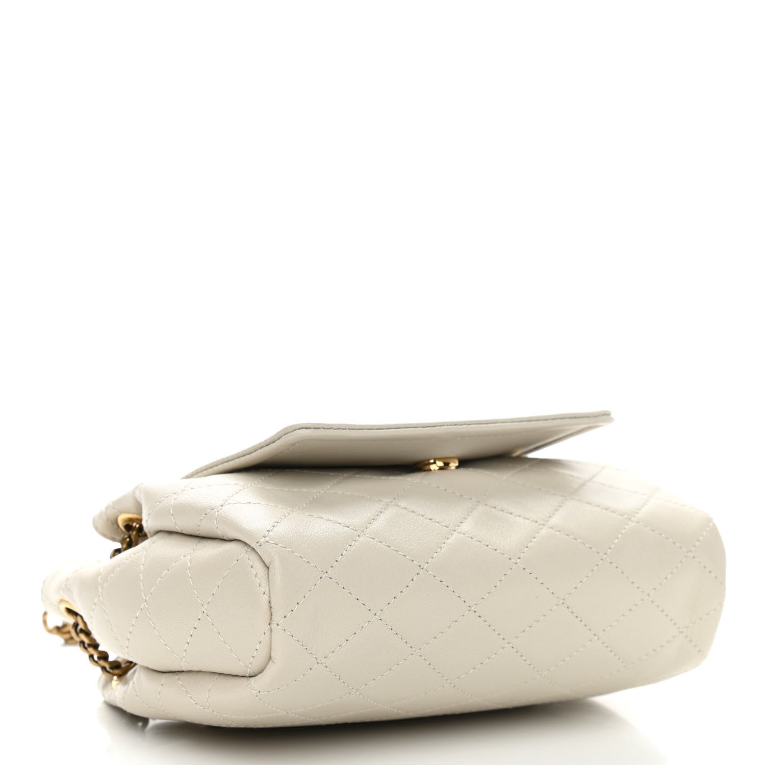 Saint Laurent Lambskin Quilted Monogram Mini Nolita Blanc Vintage 4 of 11