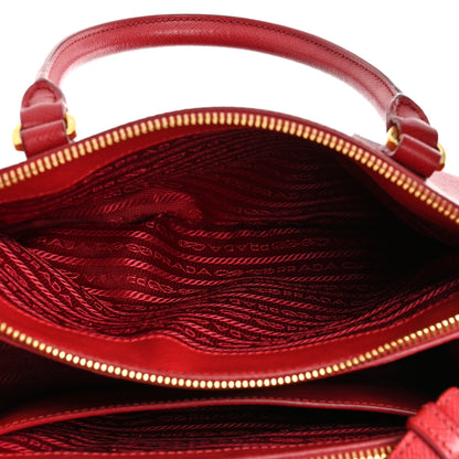 Prada Saffiano Small Galleria Double Zip Tote Fuoco 5 of 10
