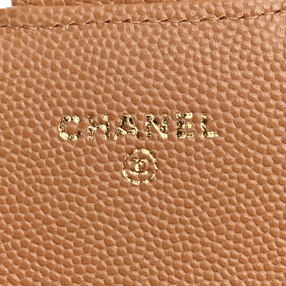 Chanel Caviar Quilted Large Gusset Flap Wallet Beige 6 of 10