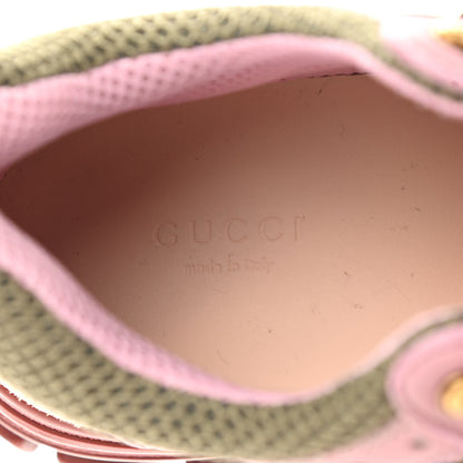 Gucci X SEGA Mesh Canvas Calfskin Womens Flashtrek Sneakers 35 Military Oatmeal Carmine Rose Ardesia 7 of 12