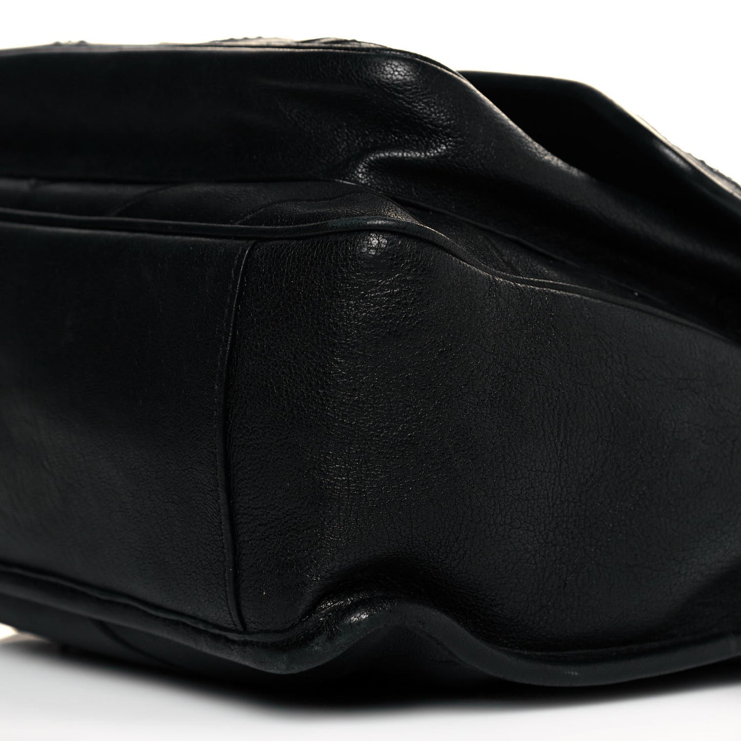 Calfskin Matelasse Monogram Microstud Medium Niki Chain Satchel Black