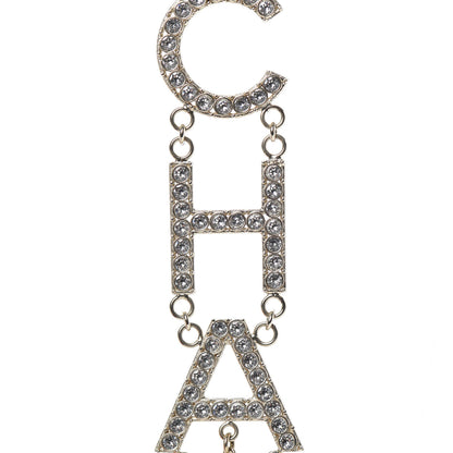 Chanel Pearl Crystal Cha-Nel Logo Necklace Gold 5 of 5