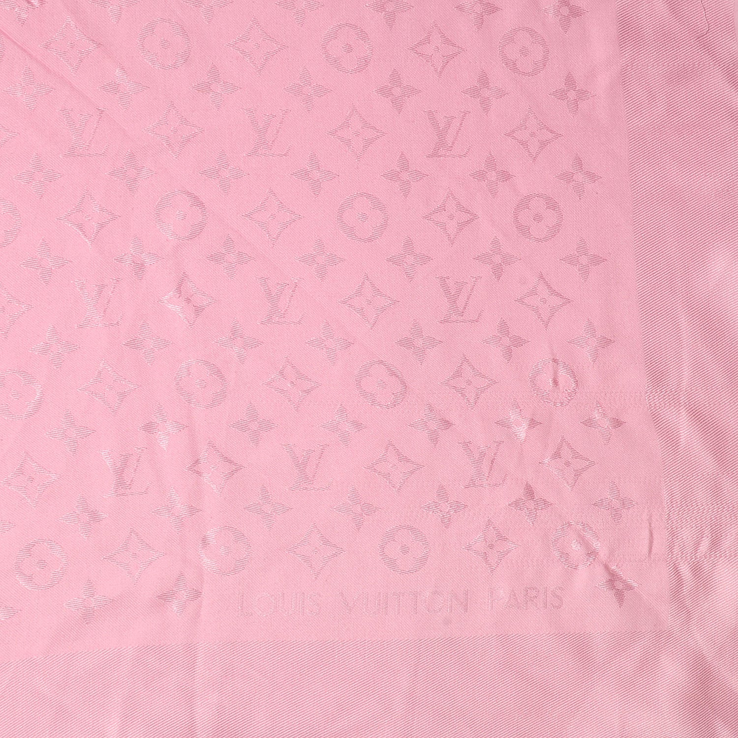 Louis Vuitton Silk Wool Monogram Shawl Corail 1 of 4