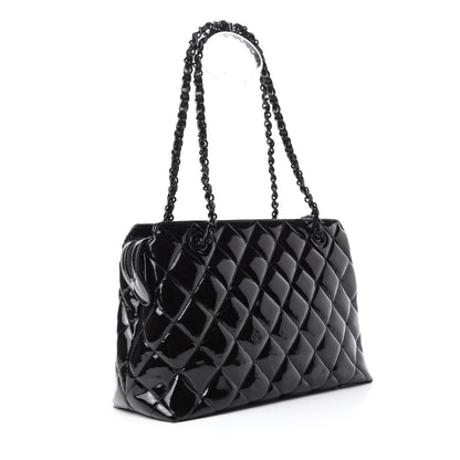 Chanel Patent Quilted Tote Black 3 of 11