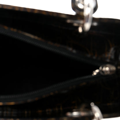 Christian Dior Patent Ultimate Medium Lady Dior Brown 5 of 9