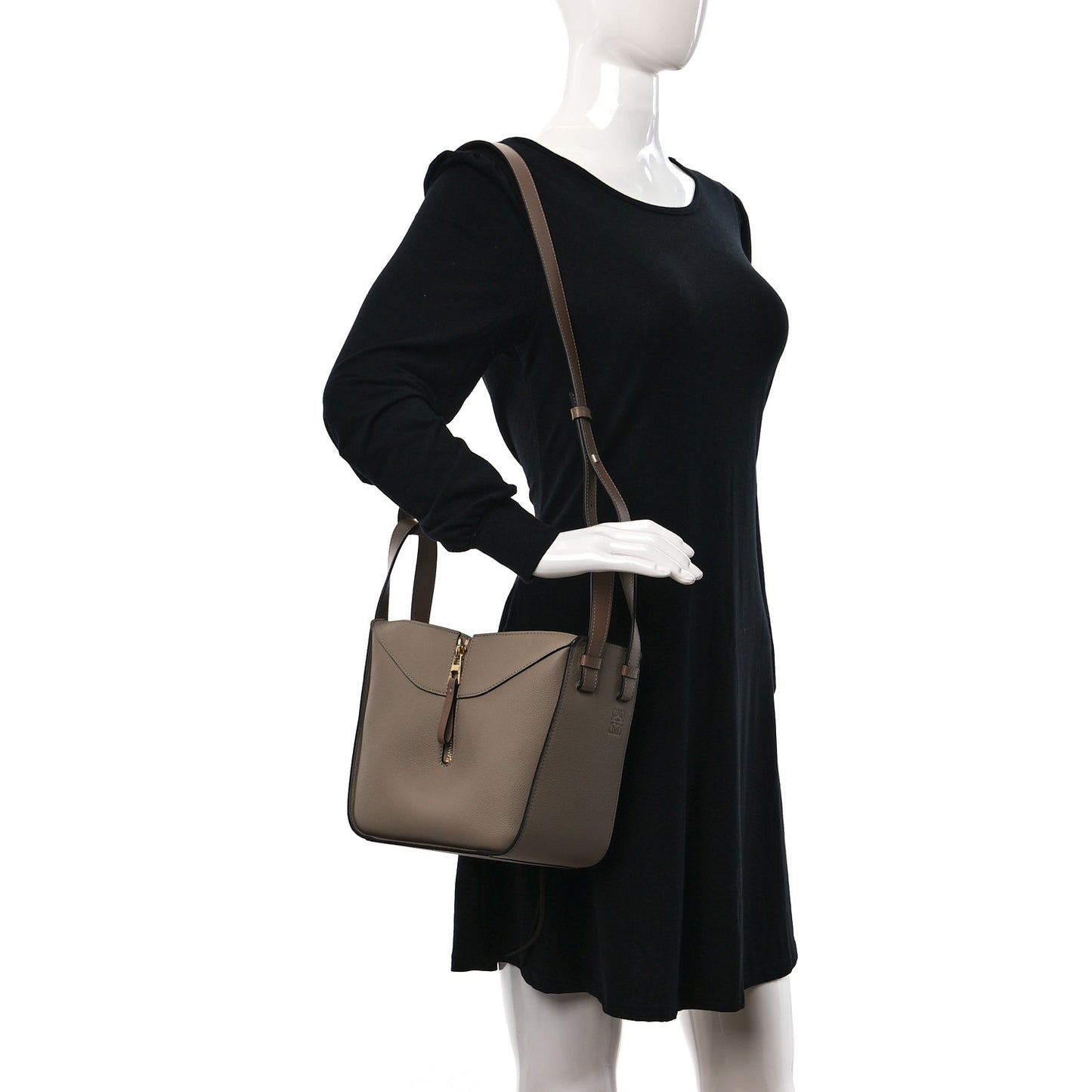 Soft Grained Calfskin Compact Hammock Shoulder Bag Sand