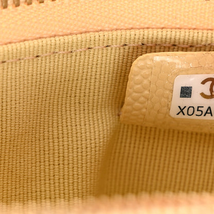 Chanel Caviar Quilted Small Cosmetic Case Yellow 7 of 8