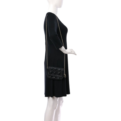 Christian Dior Lambskin Cannage Lady Dior Pochette Black 2 of 10