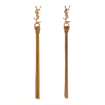 Saint Laurent Metal Cassandre Tassel Earrings Gold Gold 1 of 3
