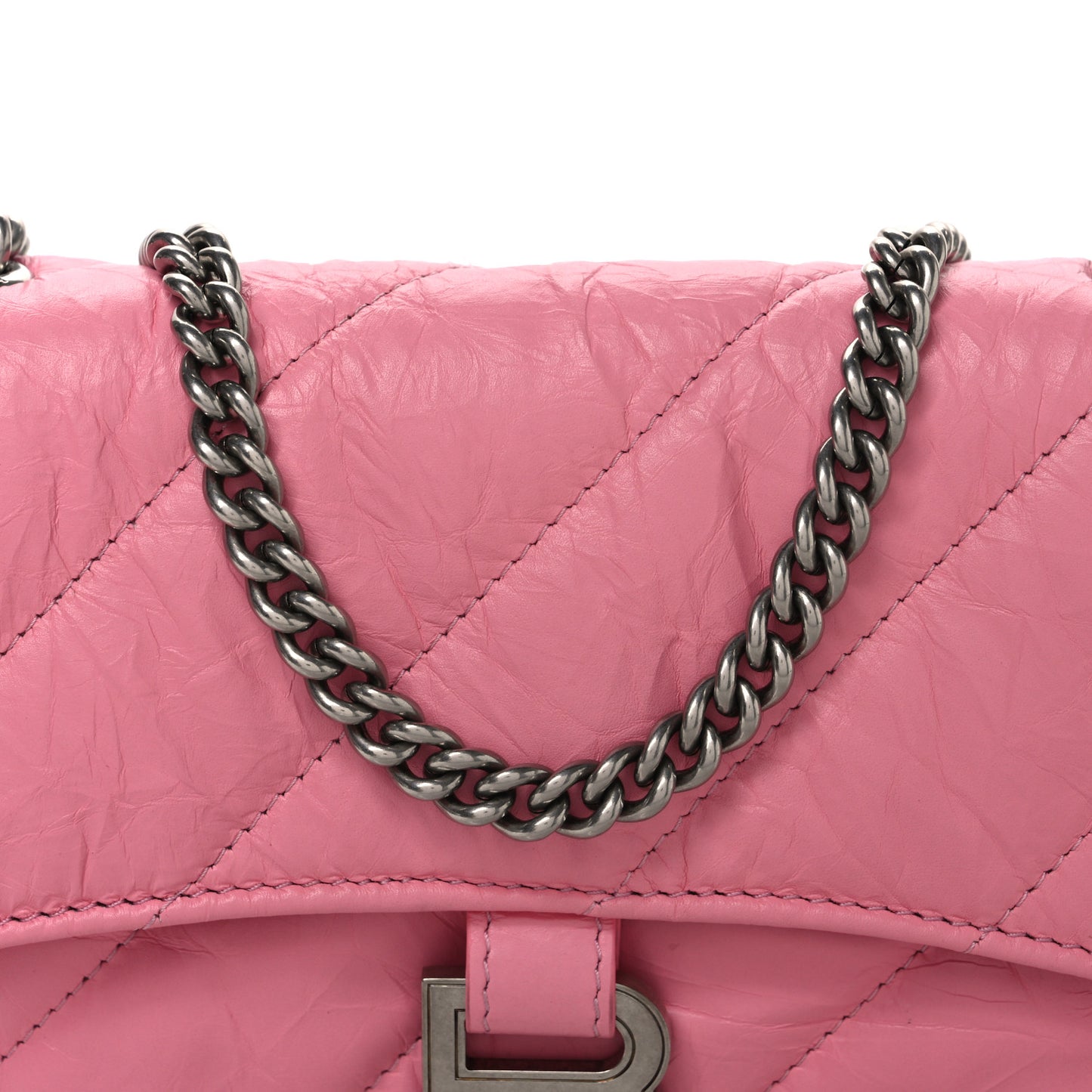 Crushed Calfskin Quilted XS Crush Chain Bag Sweet Pink