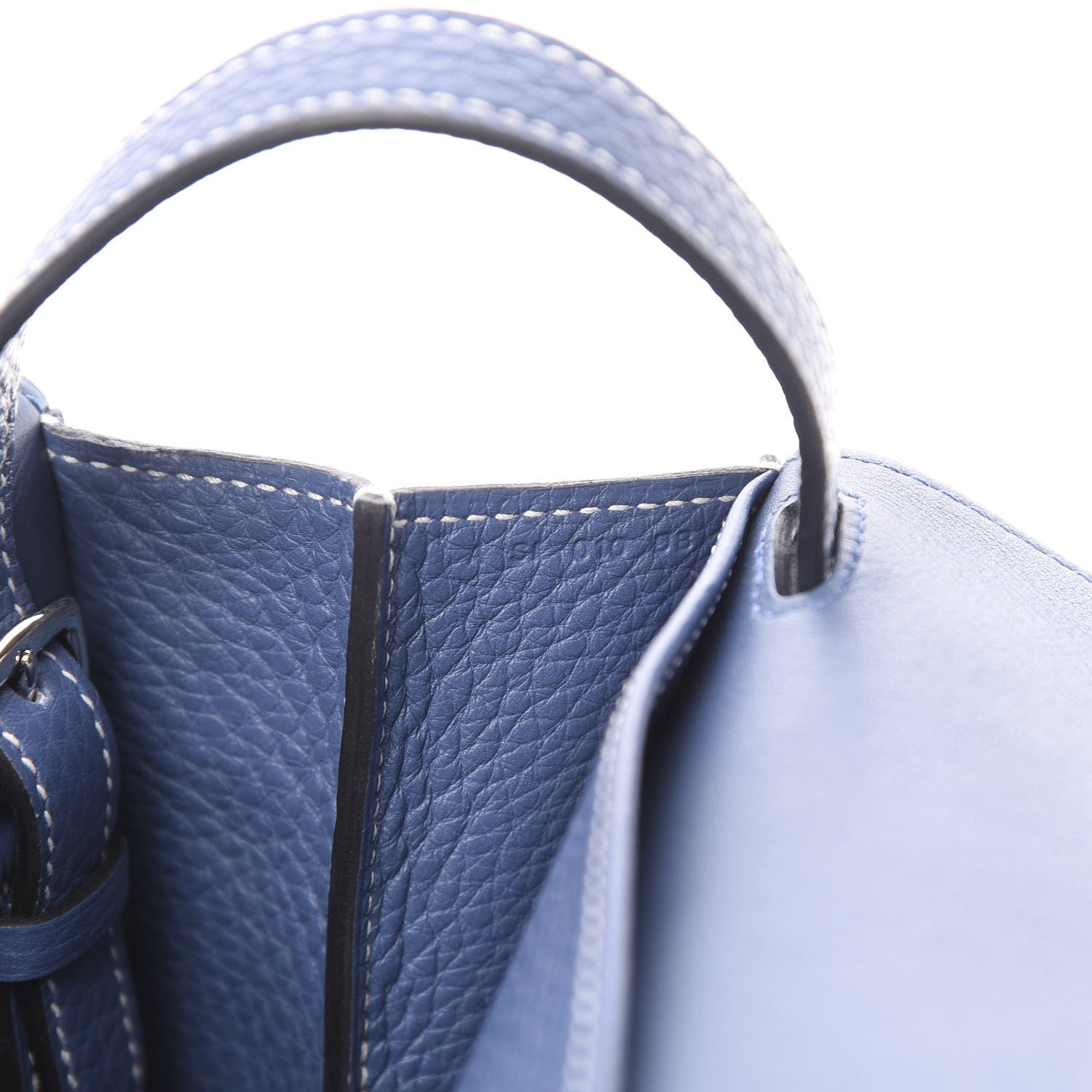 Hermes Taurillon Clemence Halzan 31 Bleu Agate 10 of 14