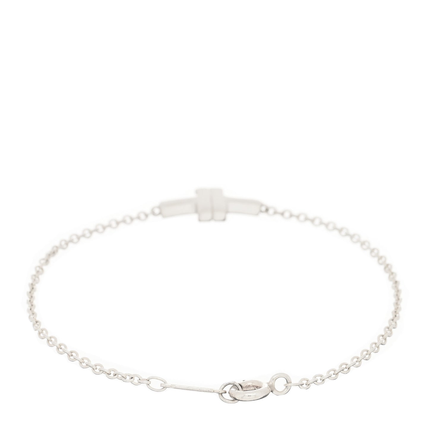 Sterling Silver T Two Single Chain Bracelet