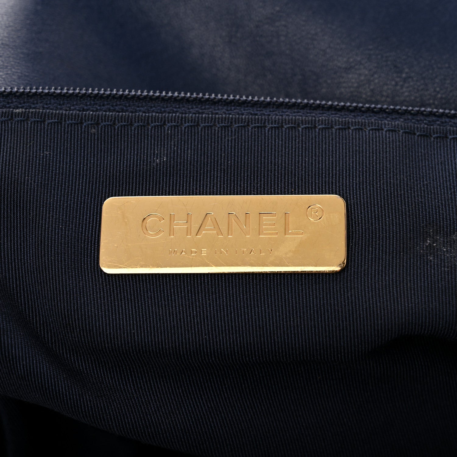 Chanel Goatskin Quilted Maxi Chanel 19 Flap Blue 7 of 13