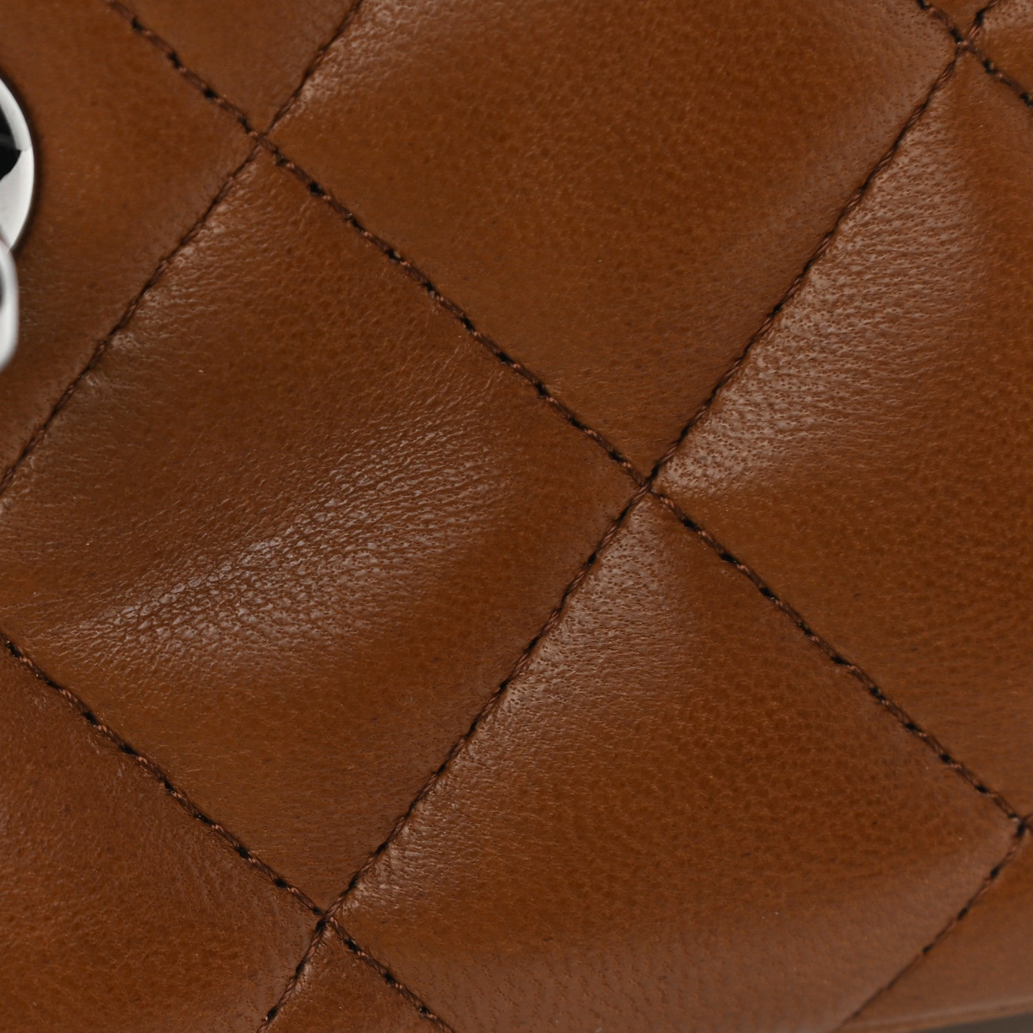 Chanel Lambskin Quilted Jumbo Single Flap Dark Brown 14 of 15