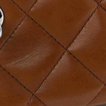 Chanel Lambskin Quilted Jumbo Single Flap Dark Brown 14 of 15