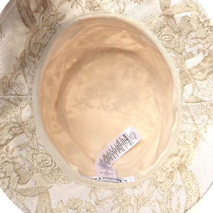 Christian Dior Cotton D-Bobby Small Brim Bucket Hat 57 White Gold 6 of 9