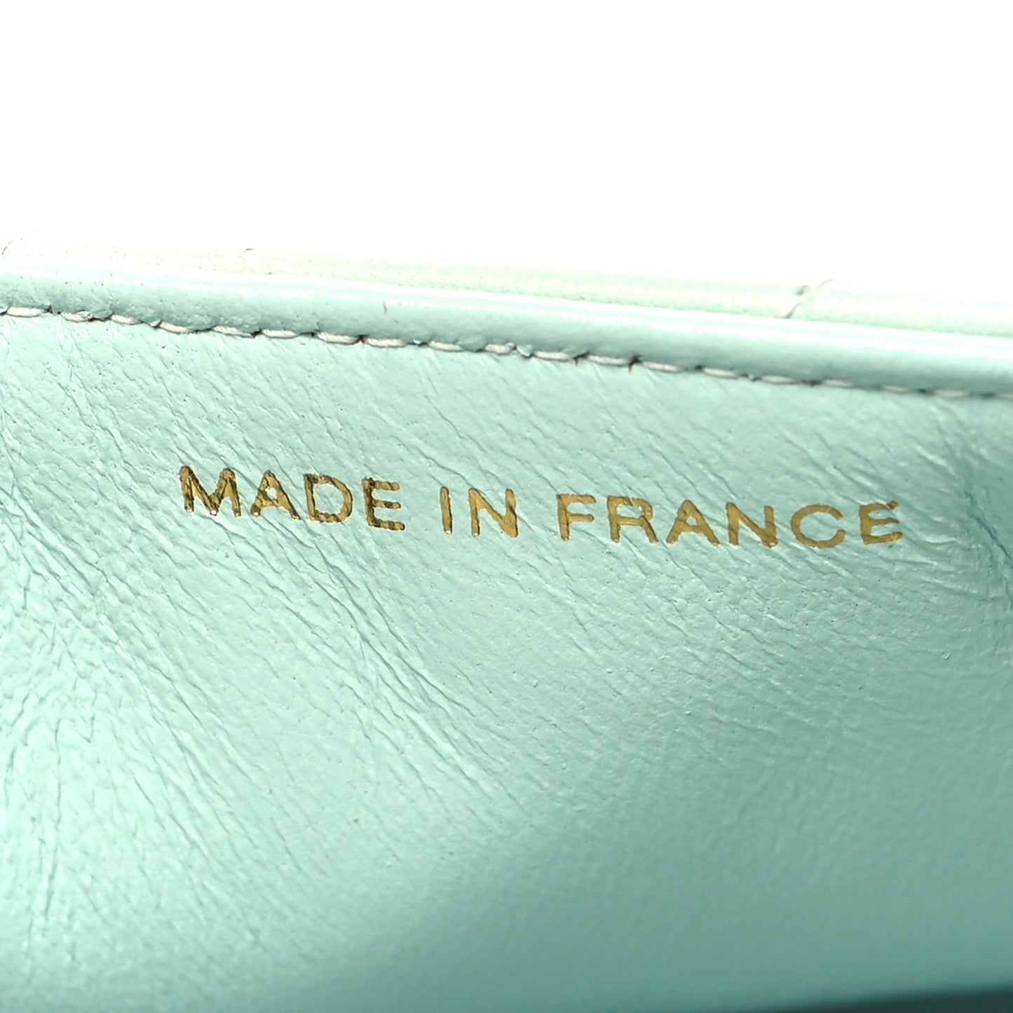 Lambskin Quilted Mini Square Flap Light Blue