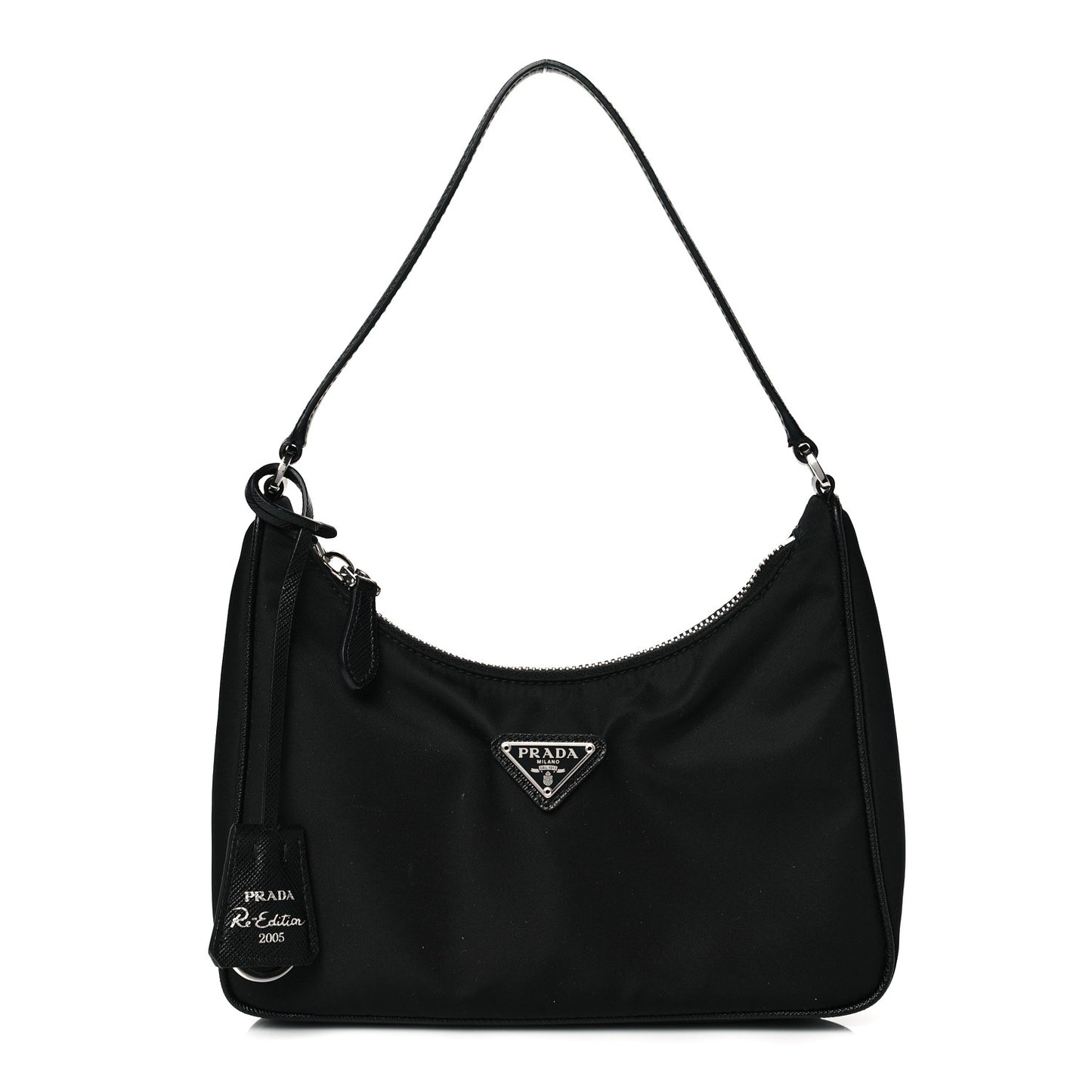 Tessuto Nylon Saffiano Mini Re-Edition 2005 Bag Black