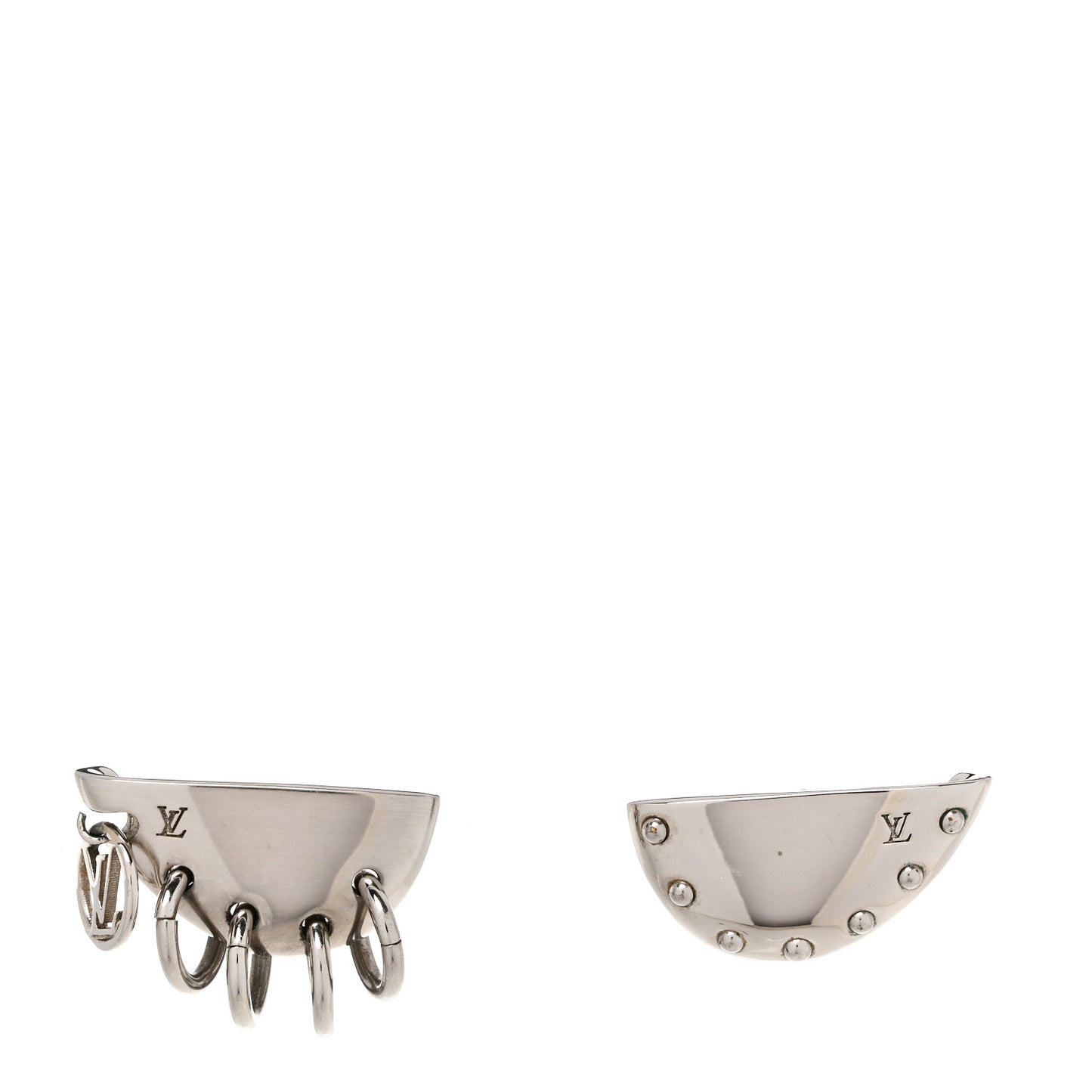 Brass Bionic Earrings Palladium