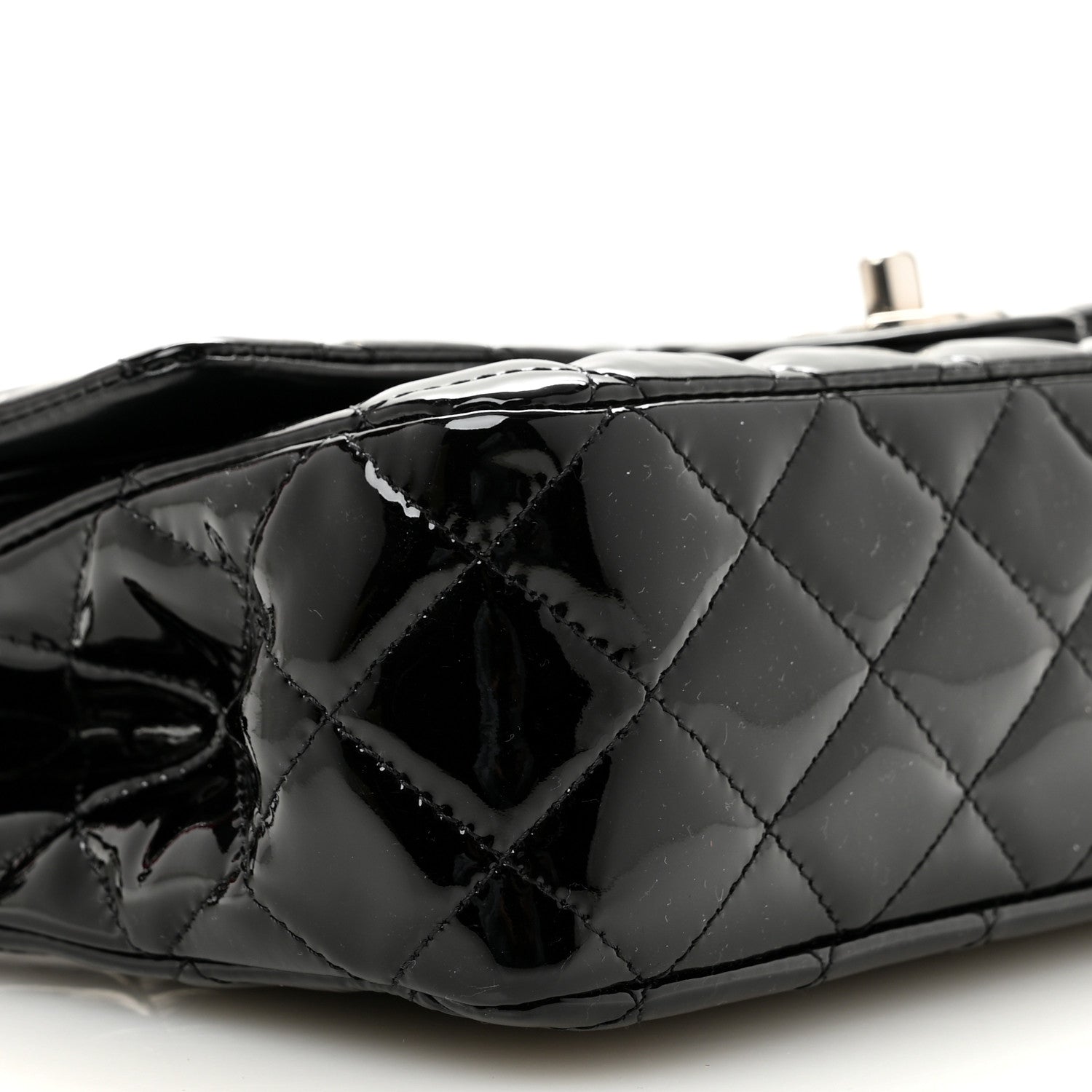 Chanel Patent Quilted Medium Double Flap Black 9 of 10