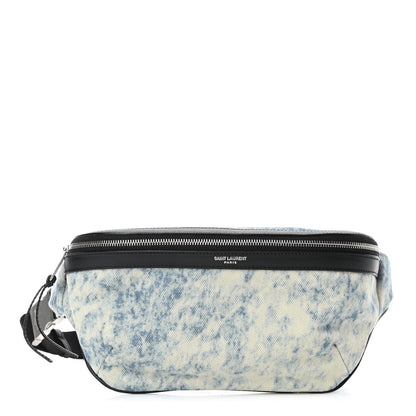 Saint Laurent Denim Grunge Belt Bag Faded Blue 1 of 4