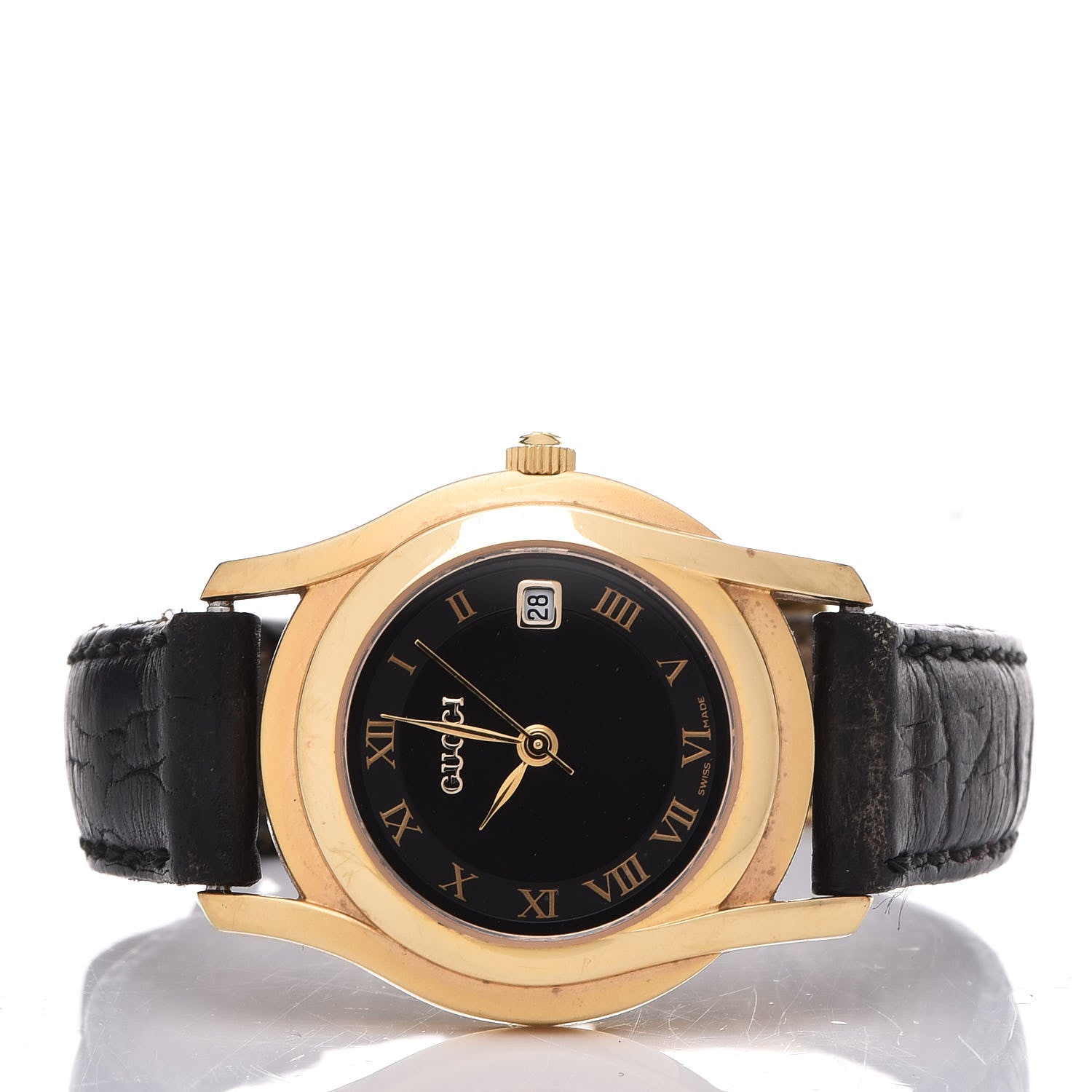 Gucci Stainless Steel Calfskin 27mm 5400L Quartz Watch Black 3 of 11