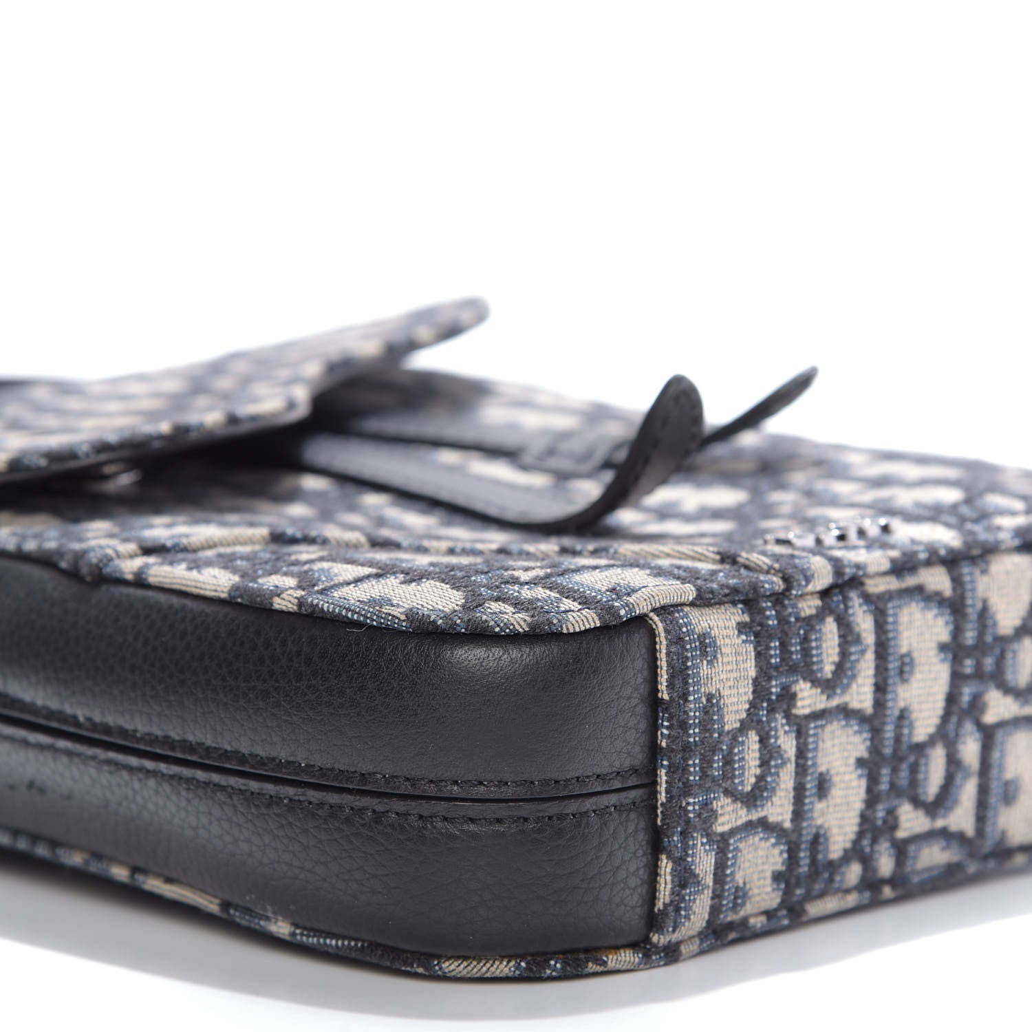 Christian Dior Oblique Saddle Pouch Blue 6 of 9