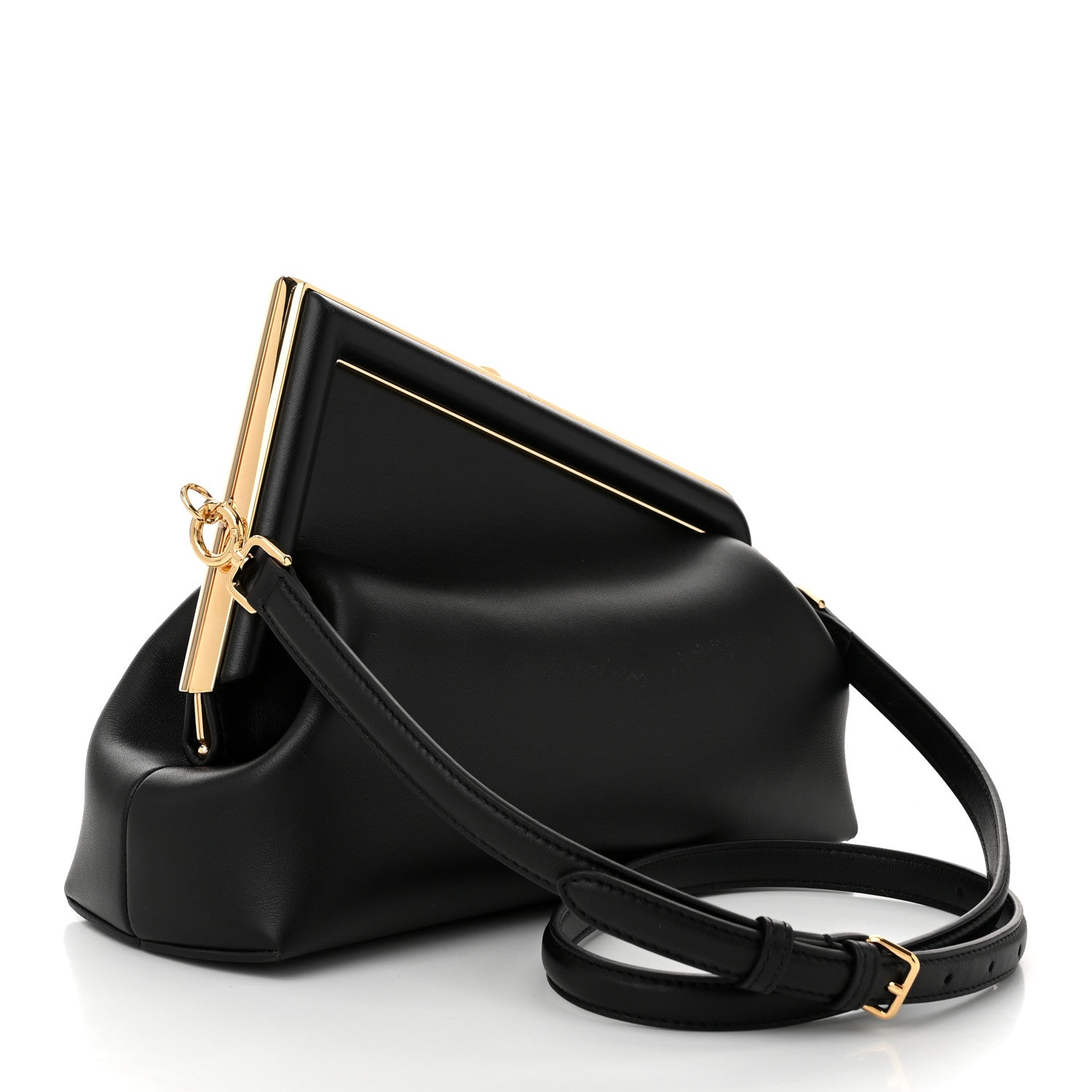 Fendi Shiny Nappa Midi Fendi First Black 3 of 10