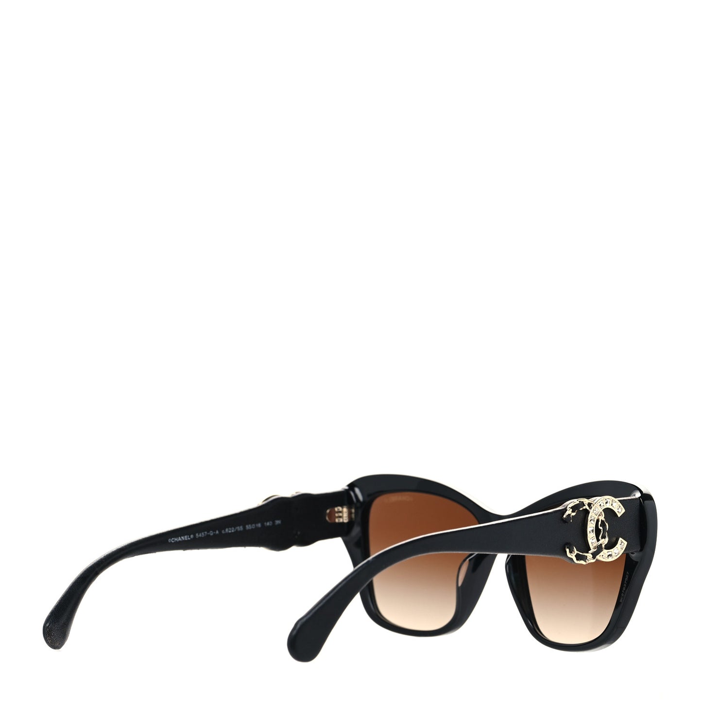 Acetate Lambskin CC Sunglasses 5457-Q-A Black