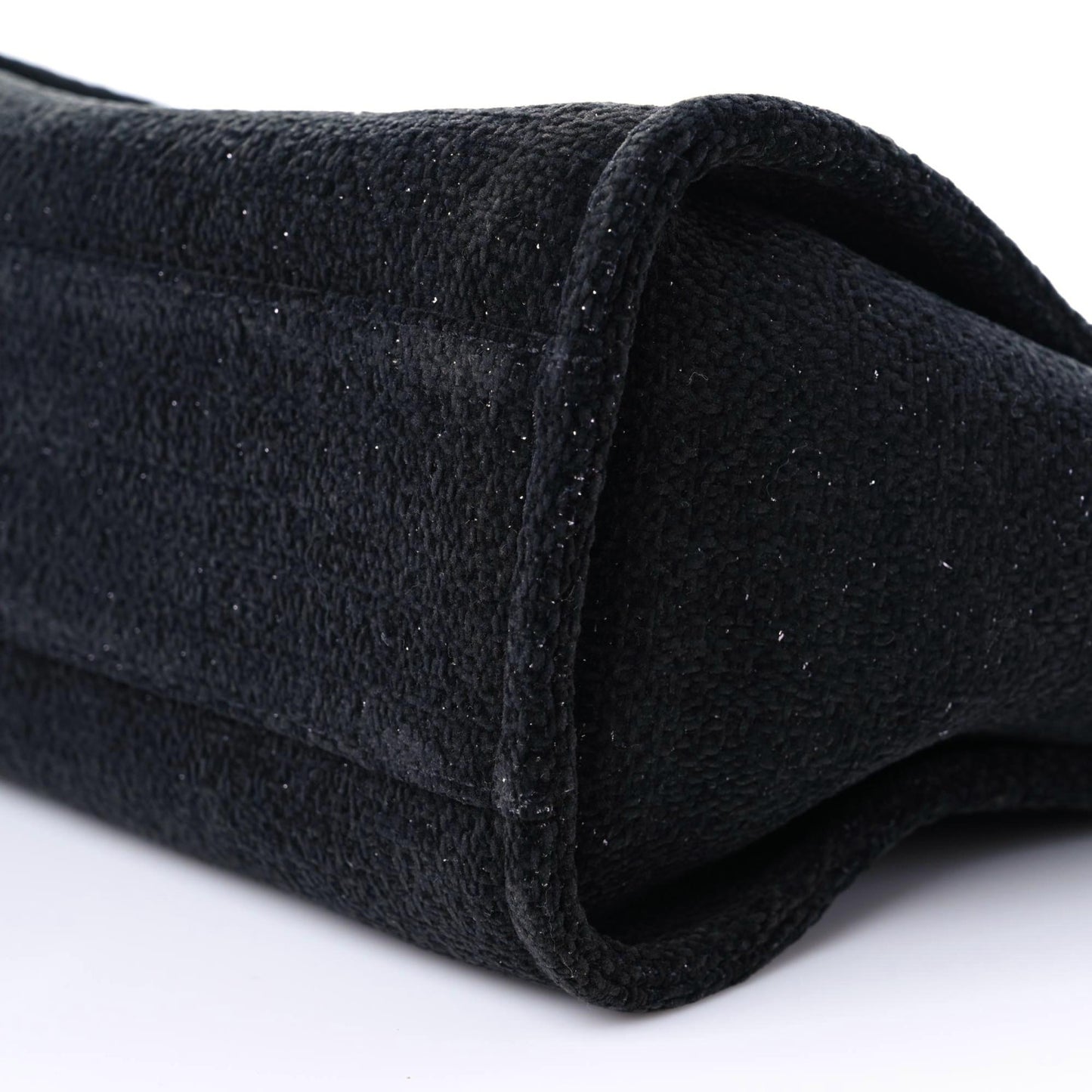 Lurex Canvas Small Deauville Tote Black