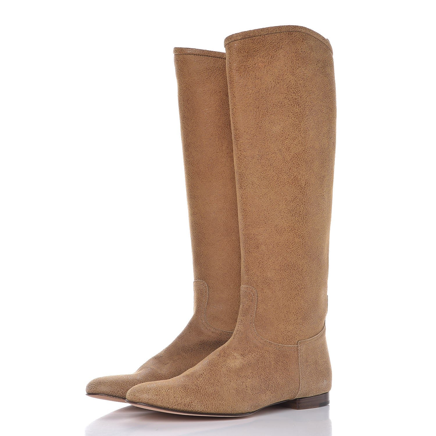 Hermes Etriviere Calfskin Equestrian Boots 38 Camel 2 of 8