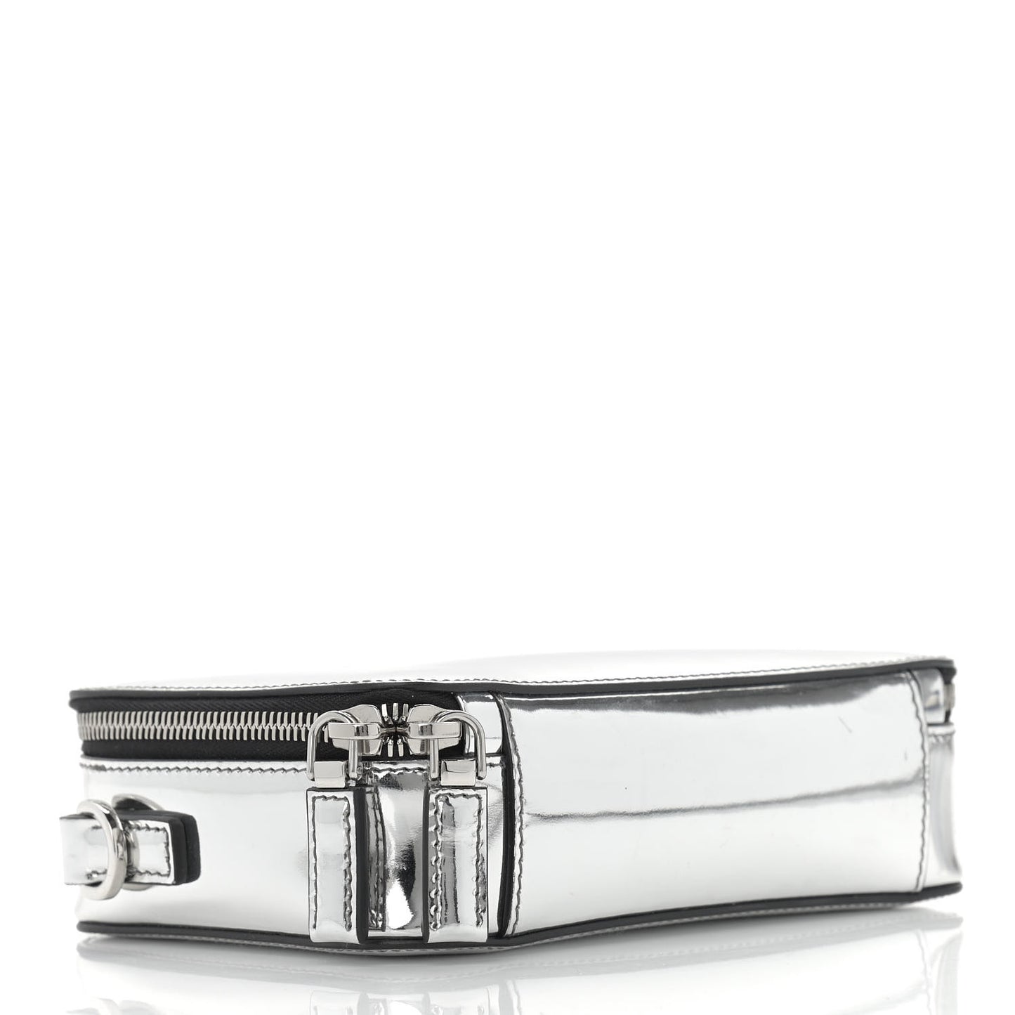 Spazzolato Small Brique Crossbody Bag Argento