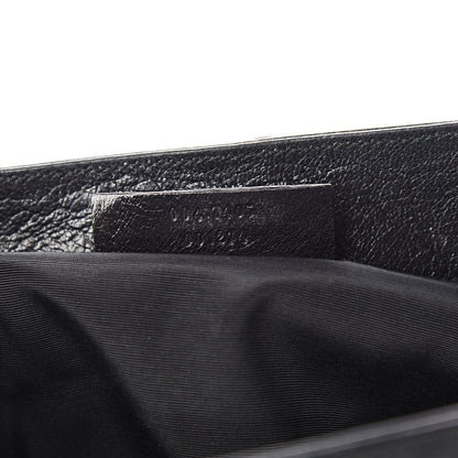 Saint Laurent Textured Patent Fold-Over Clutch Black 6 of 6