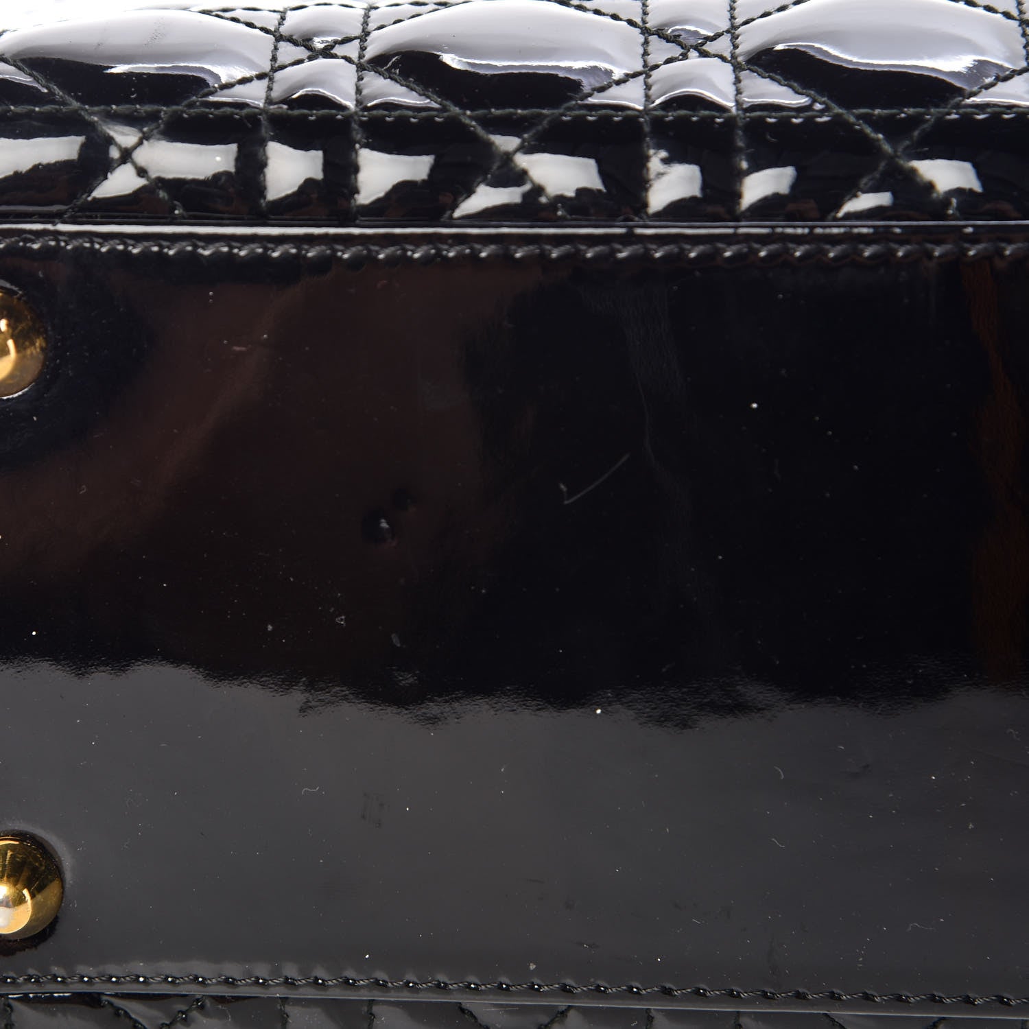 Christian Dior Patent Cannage Large Lady Dior Black 9 of 10